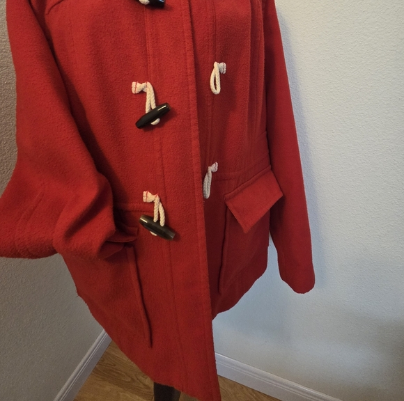 Red Womens Toggle Coat XXL - Picture 4 of 4